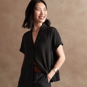Banana Republic Black Resort Shirt